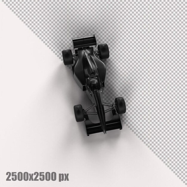 Realistisches graues Formel-1-Auto in 3D-Rendering