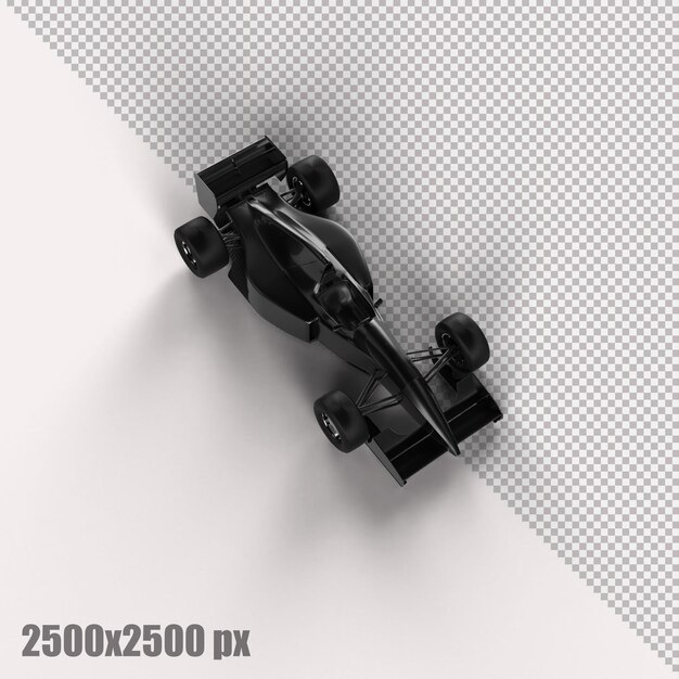 Realistisches graues Formel-1-Auto in 3D-Rendering