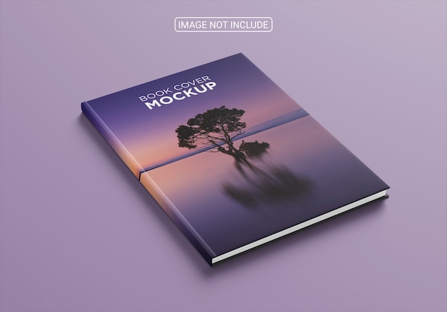 PSD realistisches hardcover-buchmodelldesign