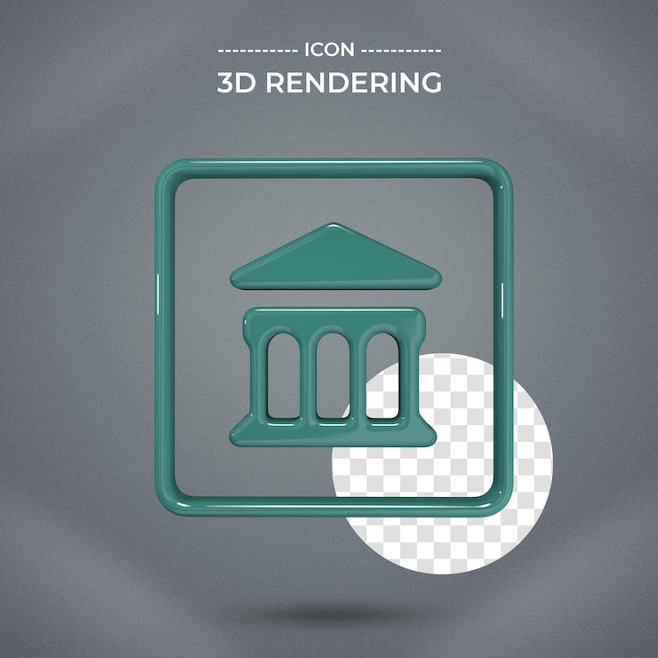 PSD realistisches hypothekensymbol 3d-rendering transparenter hintergrund