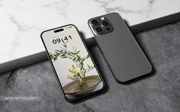 Realistisches iphone 14 pro max-mockup-design