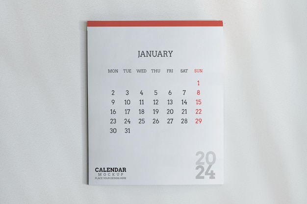 Realistisches Kalender-Mockup-Design PSD