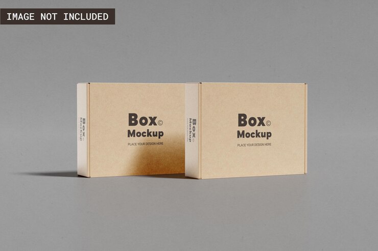 Realistisches Kartonverpackungsmodell