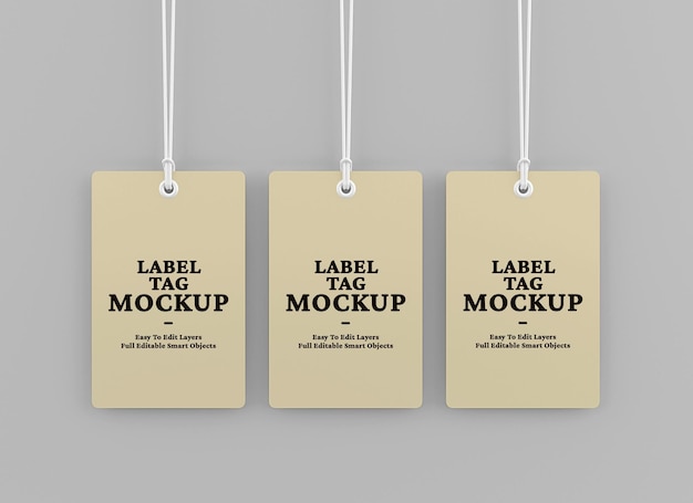 Realistisches label-tag-mockup-design