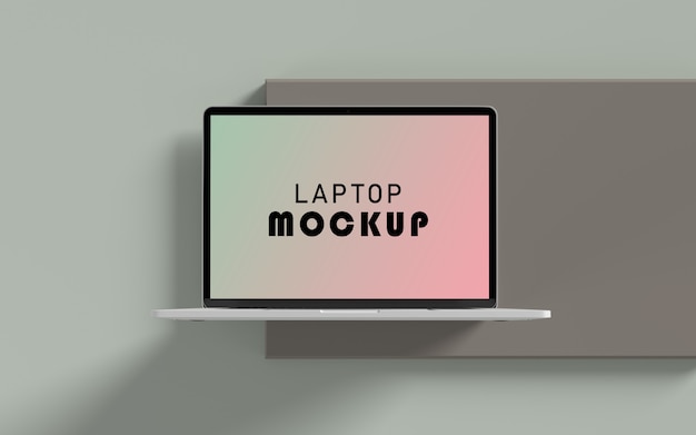 Realistisches Laptop-Draufsichtmodell Free Psd