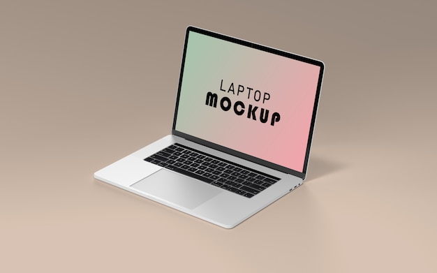 Realistisches laptop-modell free psd