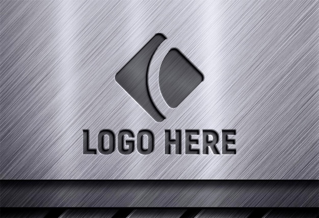 PSD realistisches laser-cut-logo-mockup