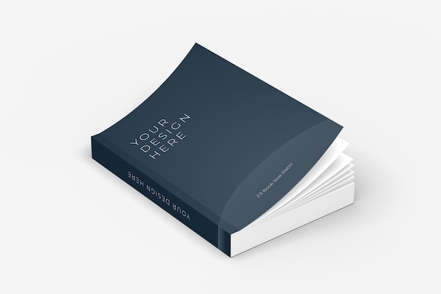 Realistisches liegendes Softcover-Buchmodell