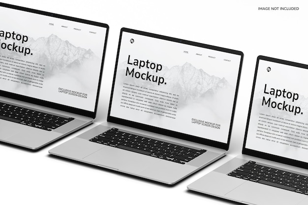 PSD realistisches macbook-laptop-bildschirmmodell