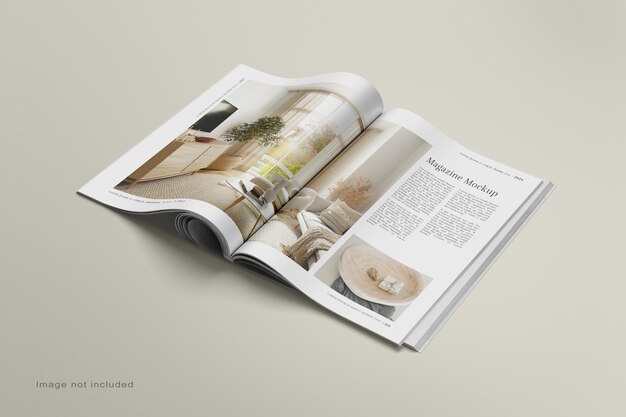 PSD realistisches magazin-mockup