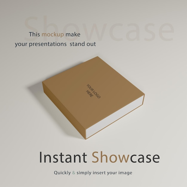 Realistisches Mockup-Design von Verpackungen in 3D-Rendering