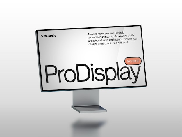 Realistisches Mockup ProDisplay-Mockup auf der linken Seite