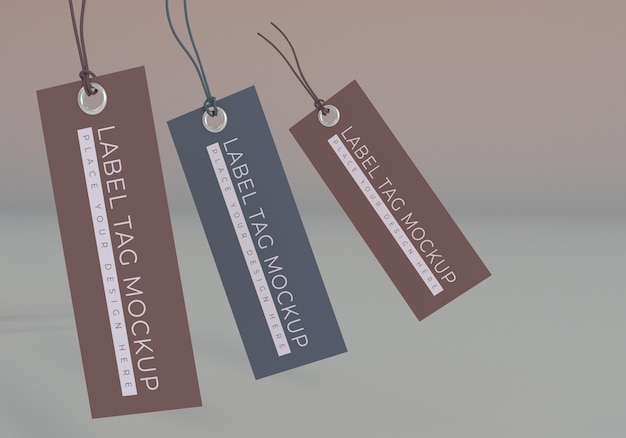 Realistisches mode-label-tag-mockup