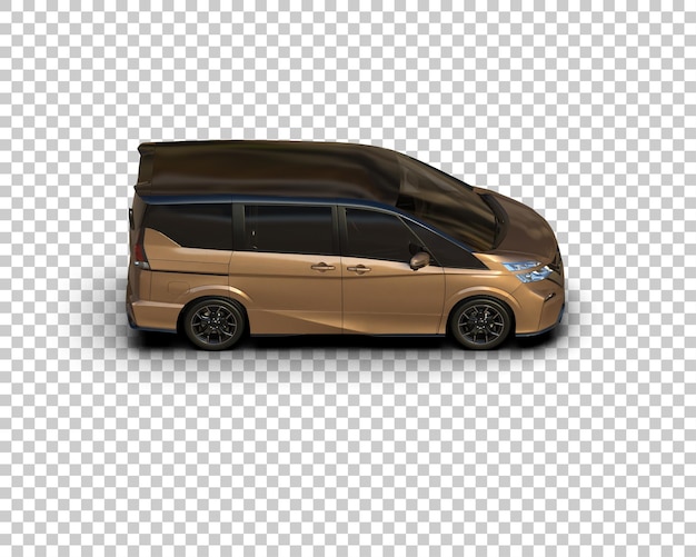 Realistisches modernes Auto isoliert auf dem Hintergrund 3D-Rendering-Illustration