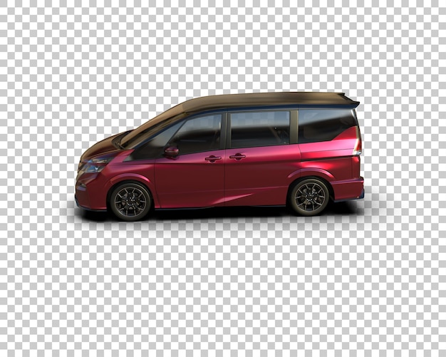 Realistisches modernes Auto isoliert auf dem Hintergrund 3D-Rendering-Illustration
