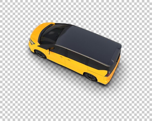Realistisches modernes Auto isoliert auf dem Hintergrund 3D-Rendering-Illustration