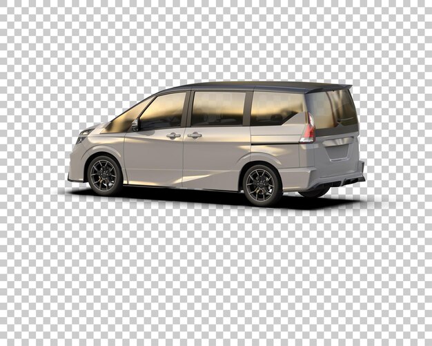 Realistisches modernes Auto isoliert auf dem Hintergrund 3D-Rendering-Illustration