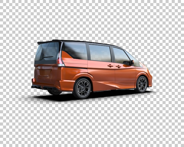 Realistisches modernes Auto isoliert auf dem Hintergrund 3D-Rendering-Illustration