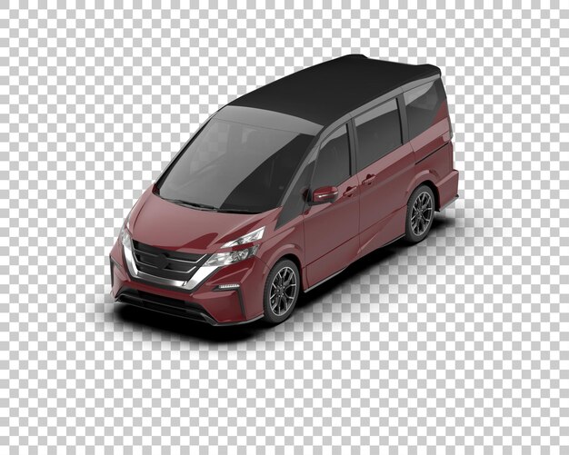 Realistisches modernes Auto isoliert auf dem Hintergrund 3D-Rendering-Illustration