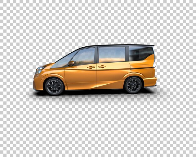 Realistisches modernes Auto isoliert auf dem Hintergrund 3D-Rendering-Illustration