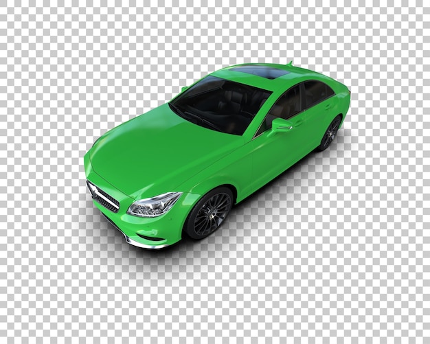 Realistisches modernes Auto isoliert auf dem Hintergrund 3D-Rendering-Illustration