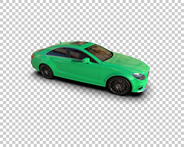 Realistisches modernes Auto isoliert auf dem Hintergrund 3D-Rendering-Illustration