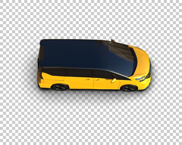 Realistisches modernes Auto isoliert auf dem Hintergrund 3D-Rendering-Illustration