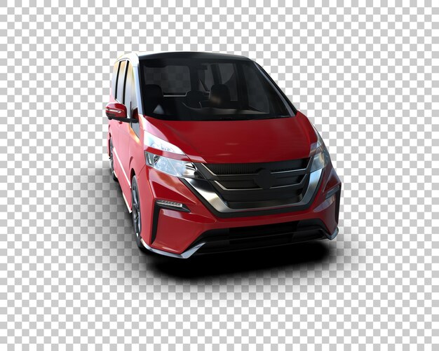 Realistisches modernes Auto isoliert auf dem Hintergrund 3D-Rendering-Illustration