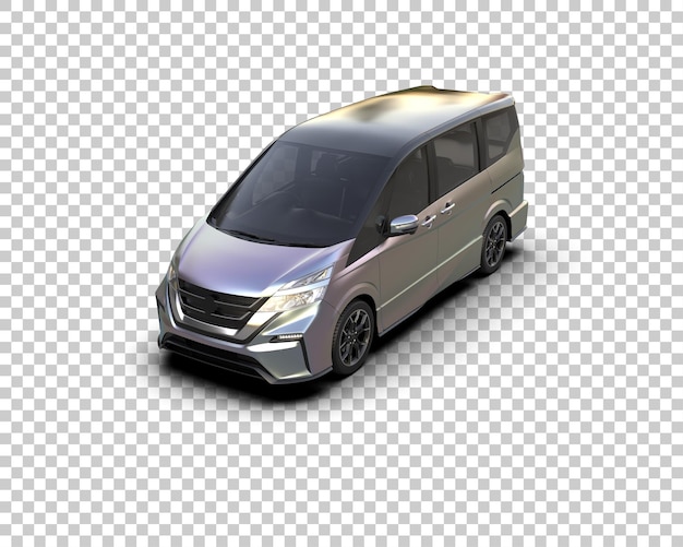 Realistisches modernes Auto isoliert auf dem Hintergrund 3D-Rendering-Illustration