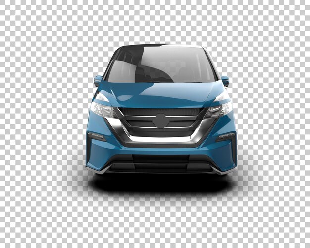 Realistisches modernes Auto isoliert auf dem Hintergrund 3D-Rendering-Illustration