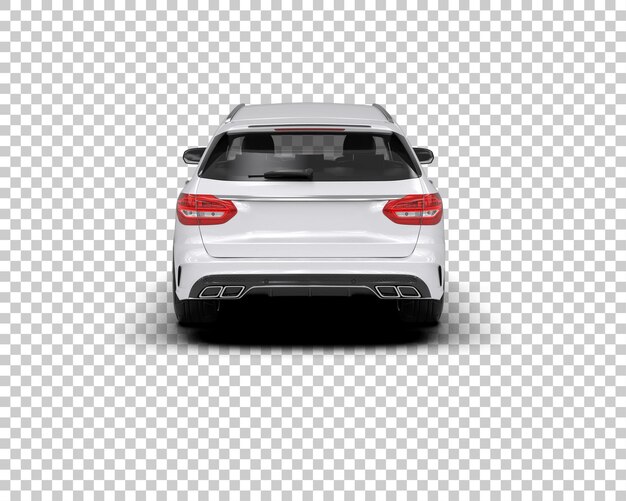 Realistisches modernes Auto isoliert auf dem Hintergrund 3D-Rendering-Illustration
