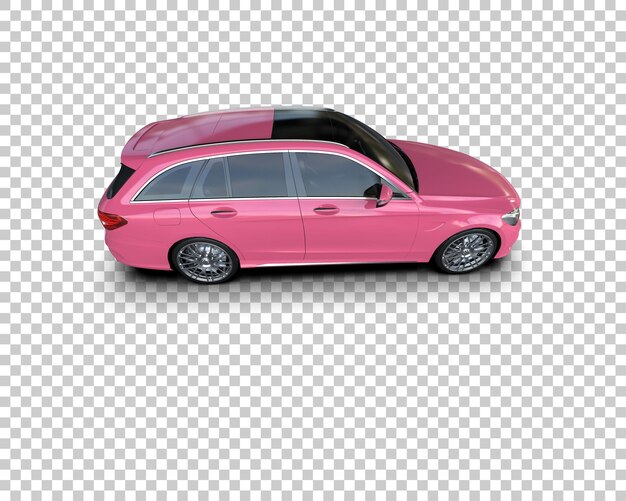 Realistisches modernes Auto isoliert auf dem Hintergrund 3D-Rendering-Illustration