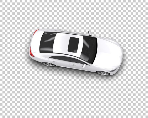 Realistisches modernes Auto isoliert auf dem Hintergrund 3D-Rendering-Illustration