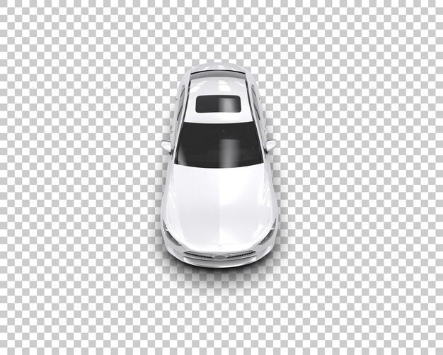 Realistisches modernes Auto isoliert auf dem Hintergrund 3D-Rendering-Illustration