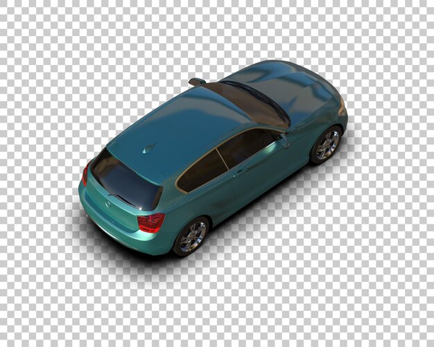 Realistisches modernes Auto isoliert auf dem Hintergrund 3D-Rendering-Illustration