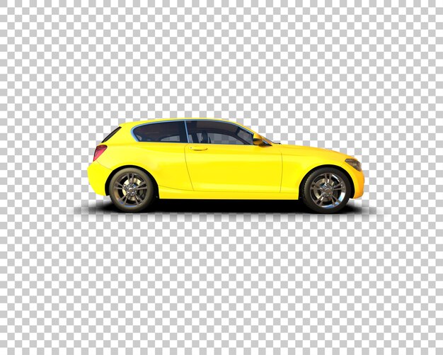 Realistisches modernes Auto isoliert auf dem Hintergrund 3D-Rendering-Illustration