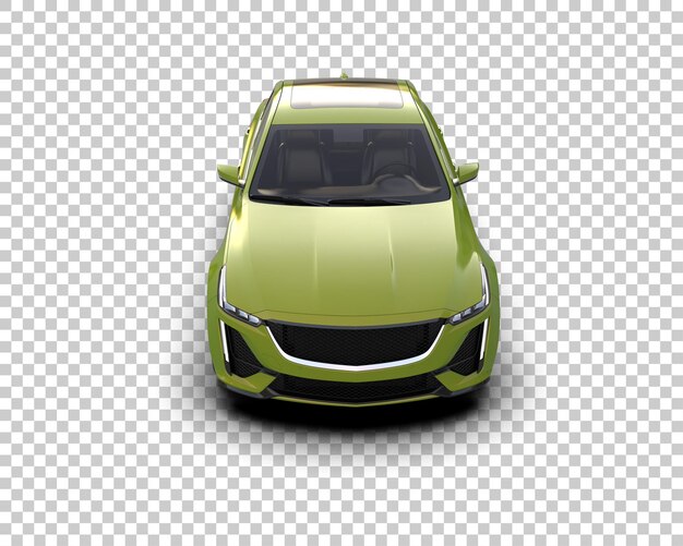 Realistisches modernes Auto isoliert auf dem Hintergrund 3D-Rendering-Illustration