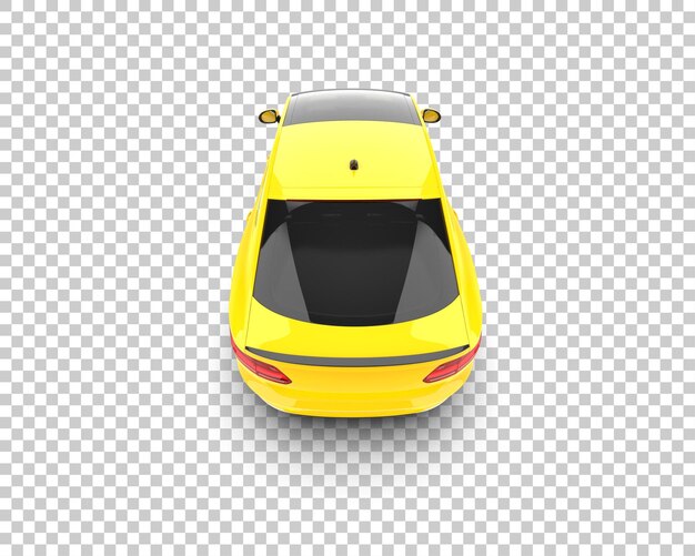 Realistisches modernes Auto isoliert auf dem Hintergrund 3D-Rendering-Illustration