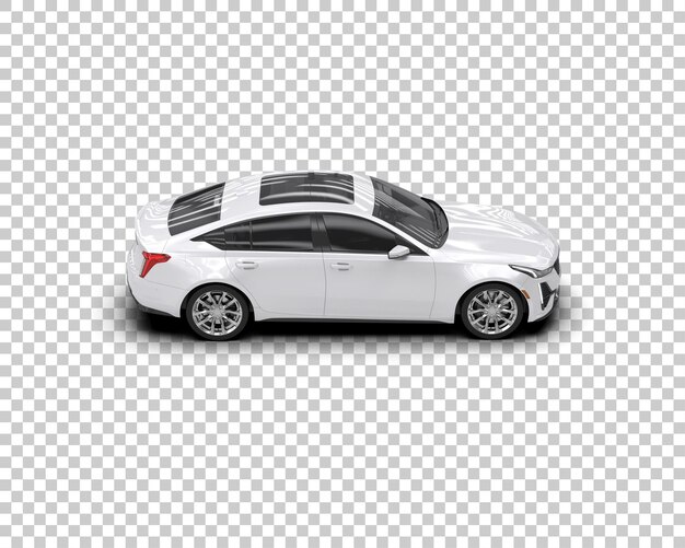 Realistisches modernes Auto isoliert auf dem Hintergrund 3D-Rendering-Illustration