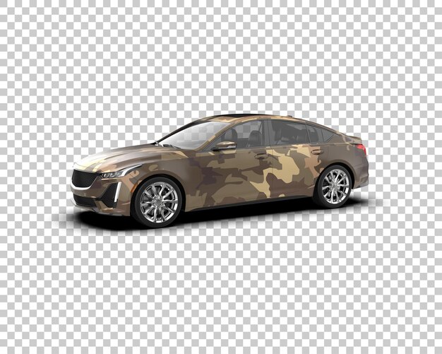 Realistisches modernes Auto isoliert auf dem Hintergrund 3D-Rendering-Illustration