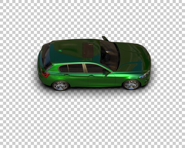 Realistisches modernes Auto isoliert auf dem Hintergrund 3D-Rendering-Illustration