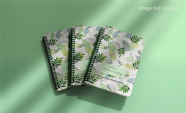 Realistisches notebook-mockup-design mit runden ecken