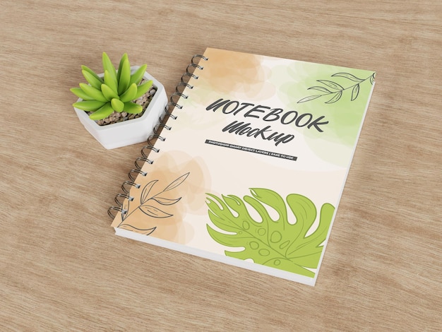 Realistisches notebook-mockup