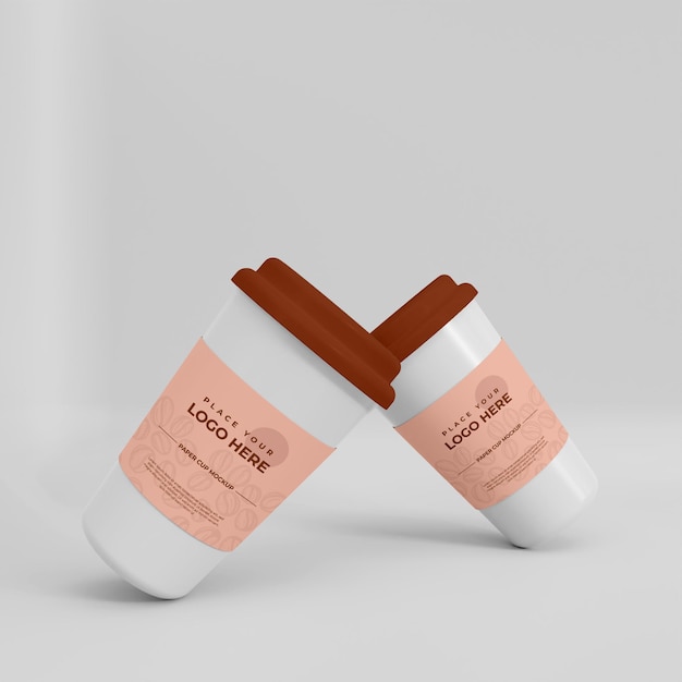 Realistisches papierkaffeetassenmodell