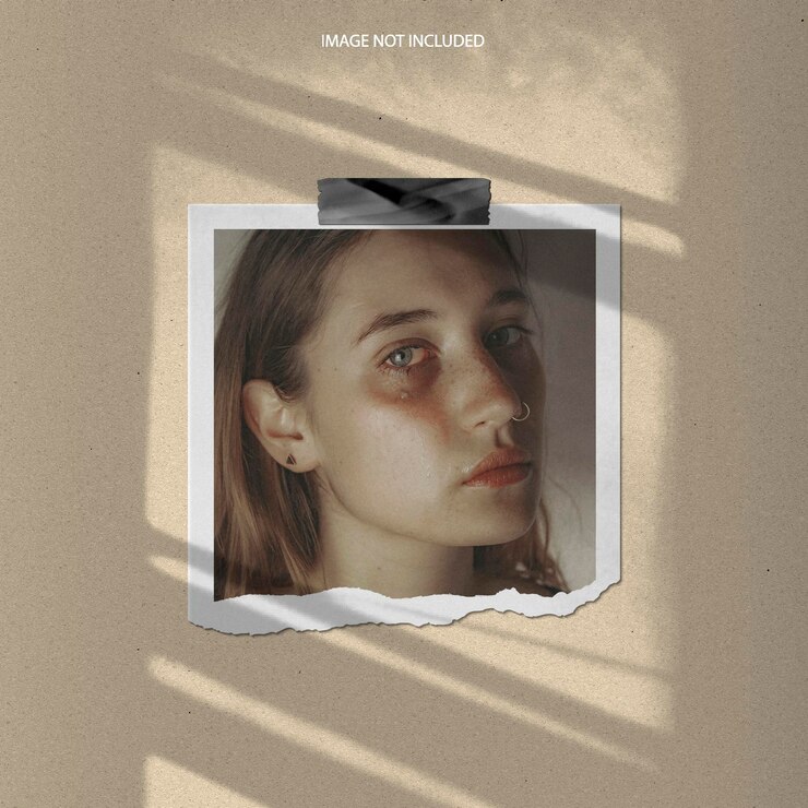 Realistisches Papierrahmen-Fotomodell