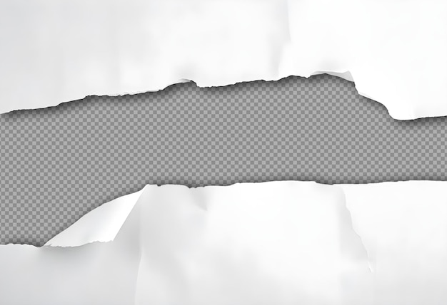Realistisches Papierrissen-Textur-Design-Mockup isoliert