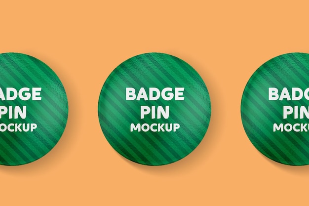 Realistisches Pin-Knopf-Abzeichen-Mockup