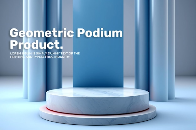 realistisches podium-bühnen-display-modell für produktpräsentationsszene produktdisplay 3d-rendering