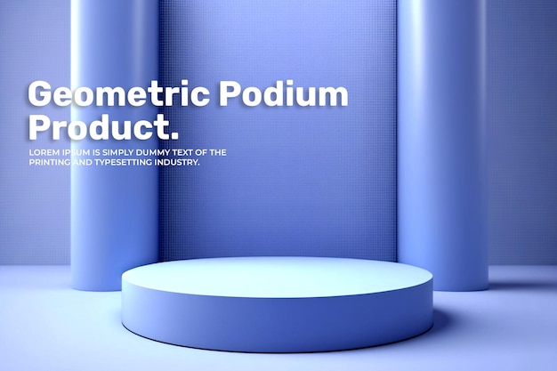 Realistisches podium-bühnen-display-modell für produktpräsentationsszene produktdisplay 3d-rendering