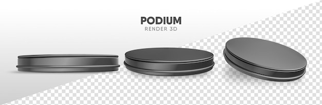 PSD realistisches podium in 3d-rendering